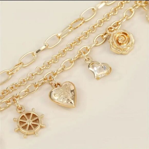 Gold Charm Bracelet - Picture 3 of 6